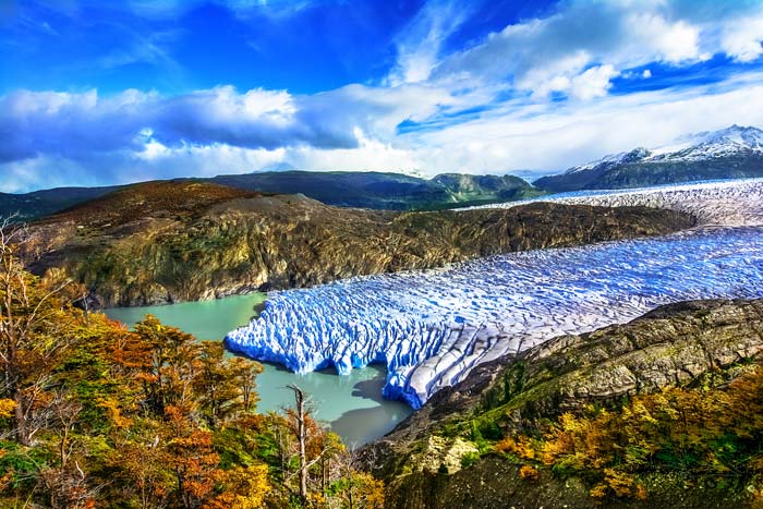 A photo of the Grey Glacier in Torres del Paine National Park