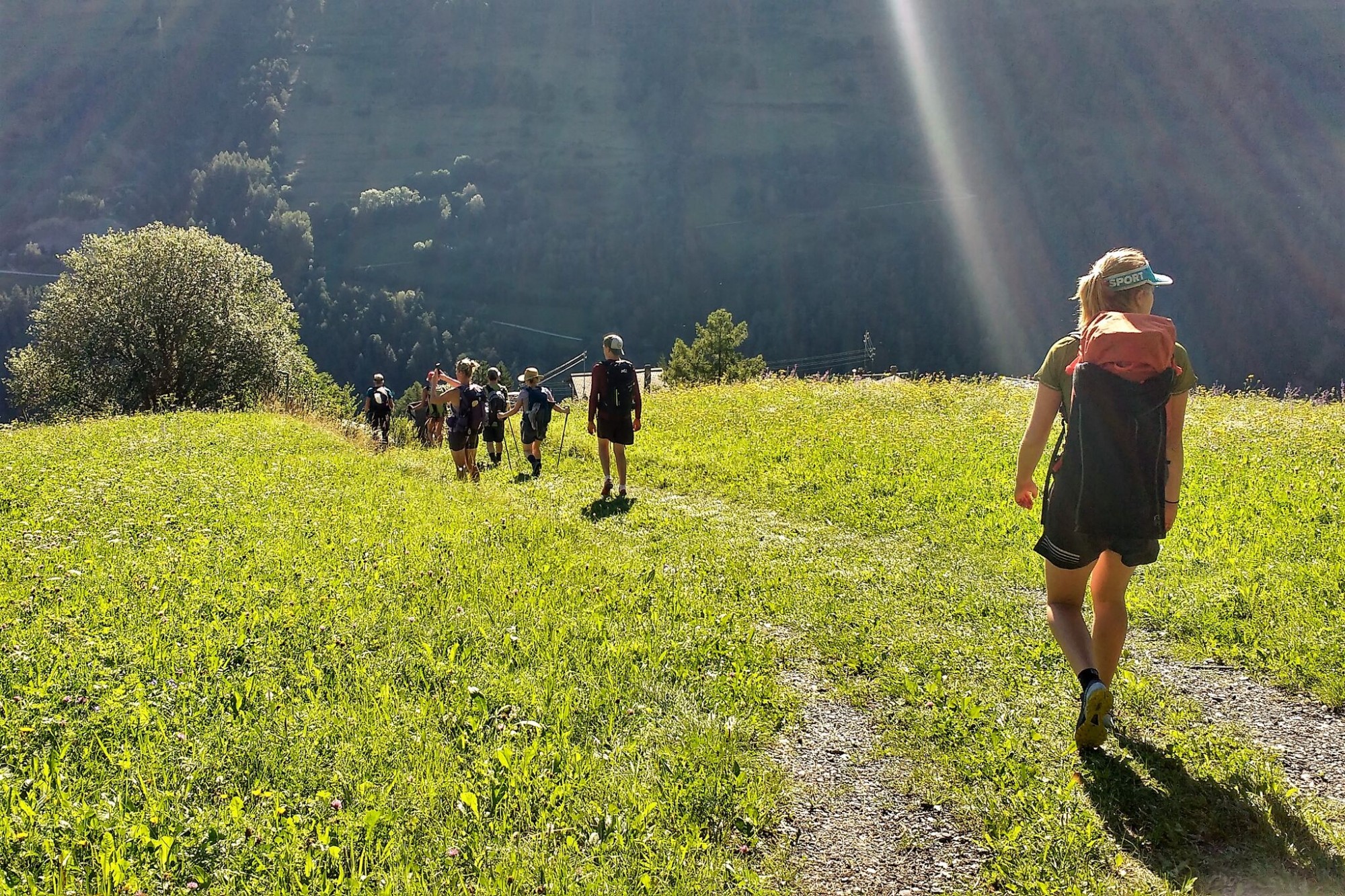 walking through the valley chapex lac to cabane du mont fort