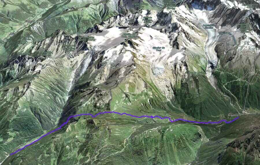 tour du mont blanc 3d map